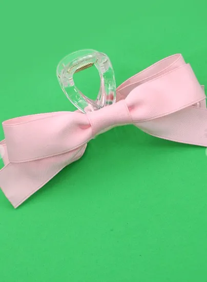 Silk Ribbon Bow Hair Clip, VARIOUS