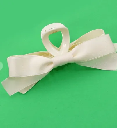 Silk Ribbon Bow Hair Clip, VARIOUS