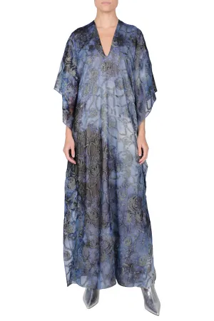 Silver Flower Ombre Boubou Caftan