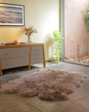 Six Piece Sheepskin Fur Rug - Grey Stone (4.7´ x  6.4´ )