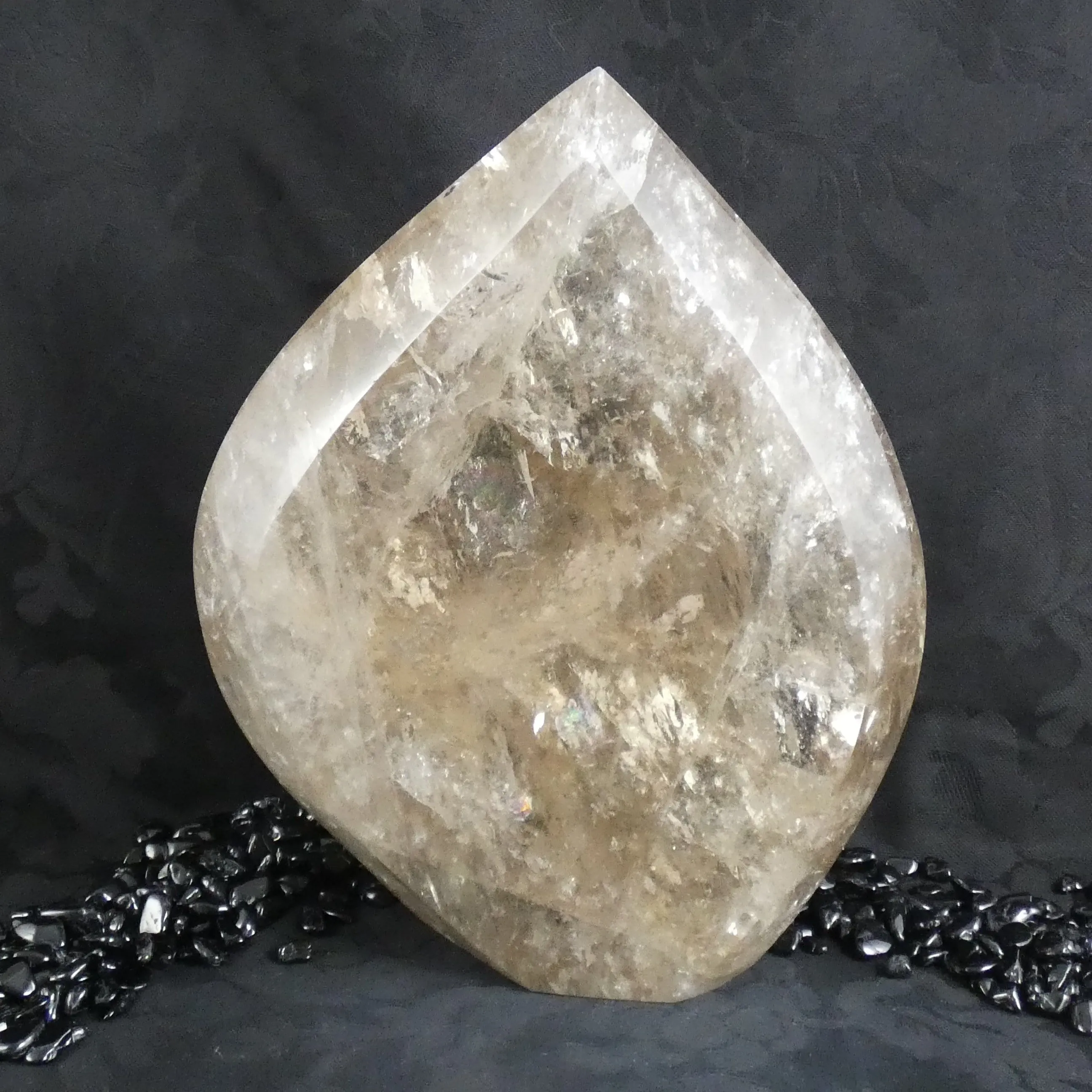 Smoky Quartz Free-Form Polished Tower
