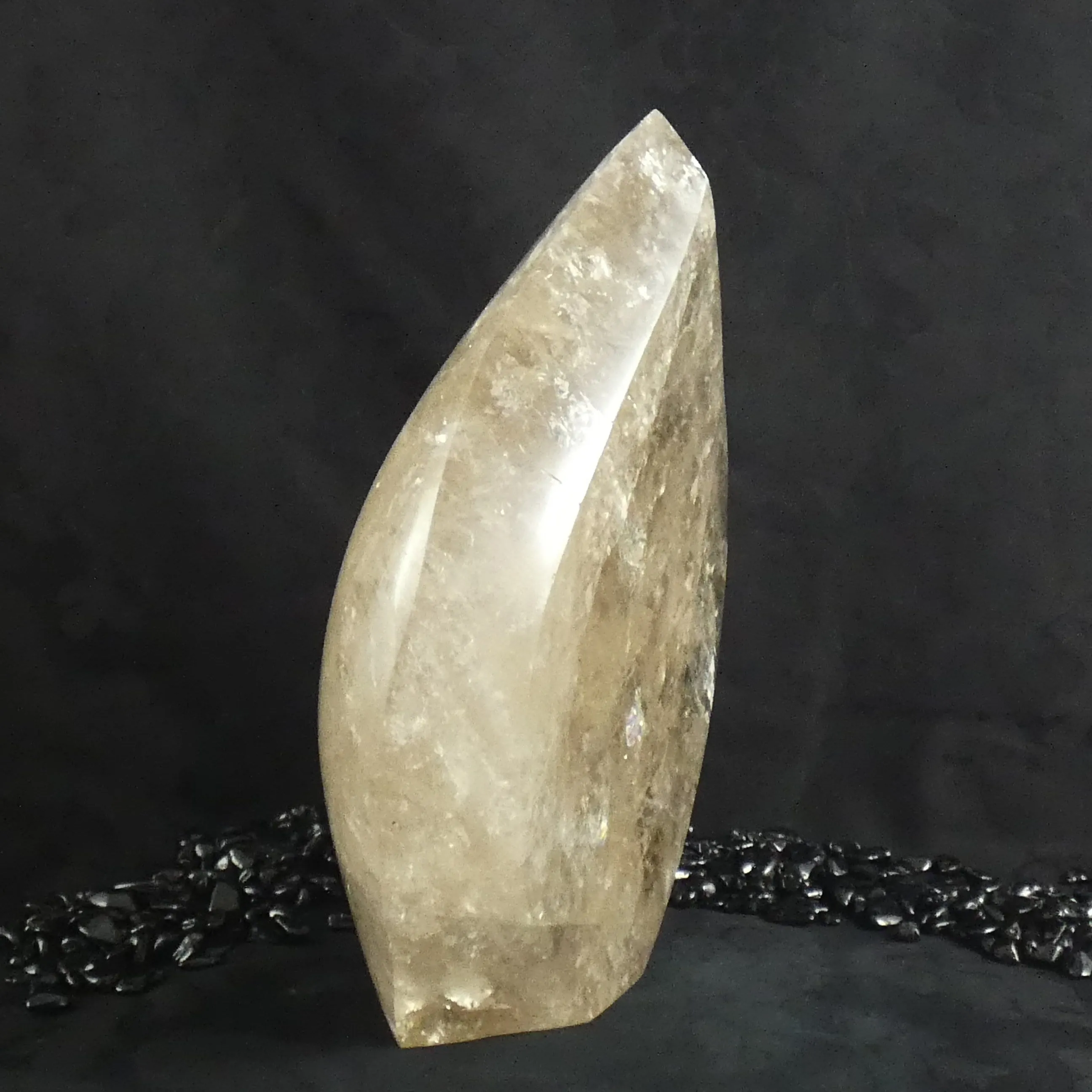 Smoky Quartz Free-Form Polished Tower