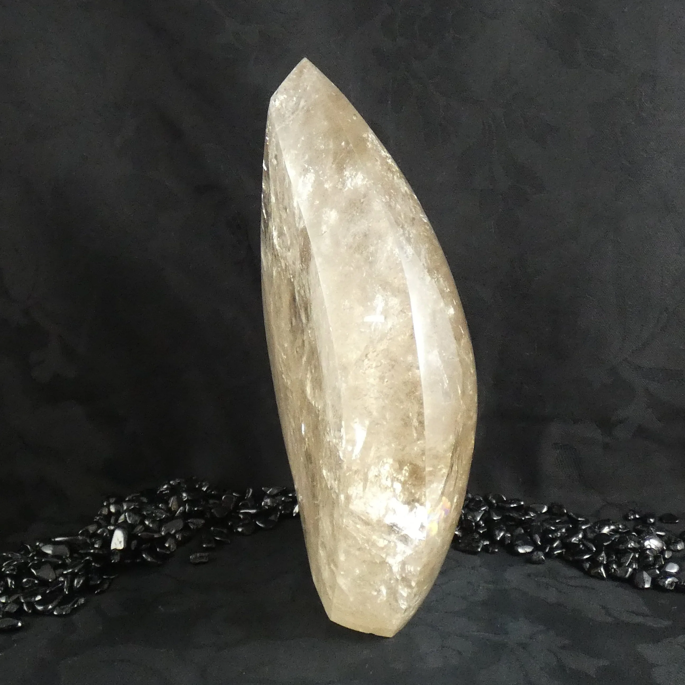 Smoky Quartz Free-Form Polished Tower