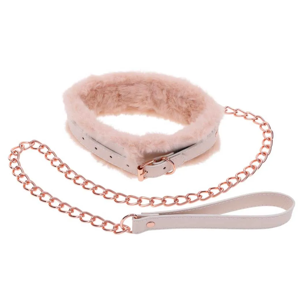 Sportsheets Peaches 'n CreaMe Fur Collar & Leash