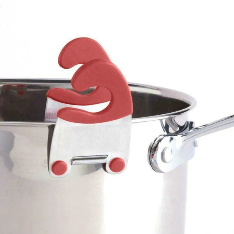 Stainless Steel Rubber Pot Side Kitchen Tool Clip Holder