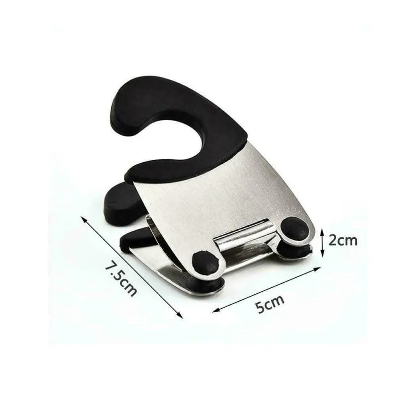 Stainless Steel Rubber Pot Side Kitchen Tool Clip Holder
