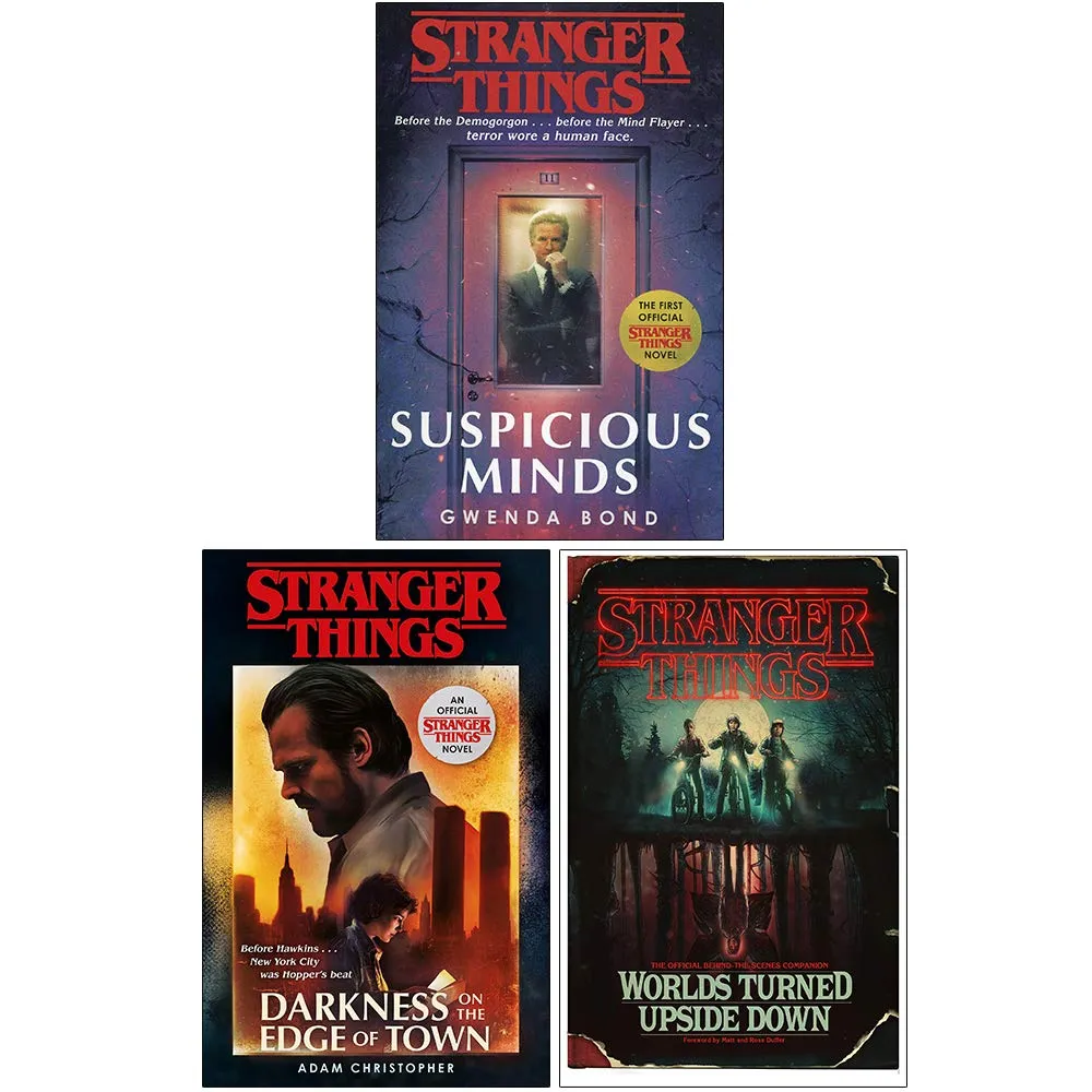Stranger Things Series 3 Books Collection Set (Suspicious Minds, [Hardcover] Darkness on the Edge of Town, [Hardcover] Worlds Turned Upside Down)