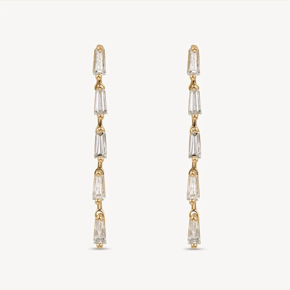Tapered Baguette Drop Earrings