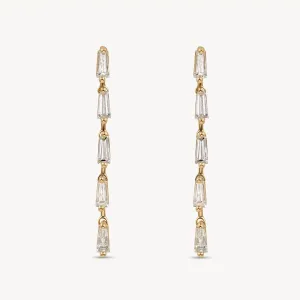 Tapered Baguette Drop Earrings