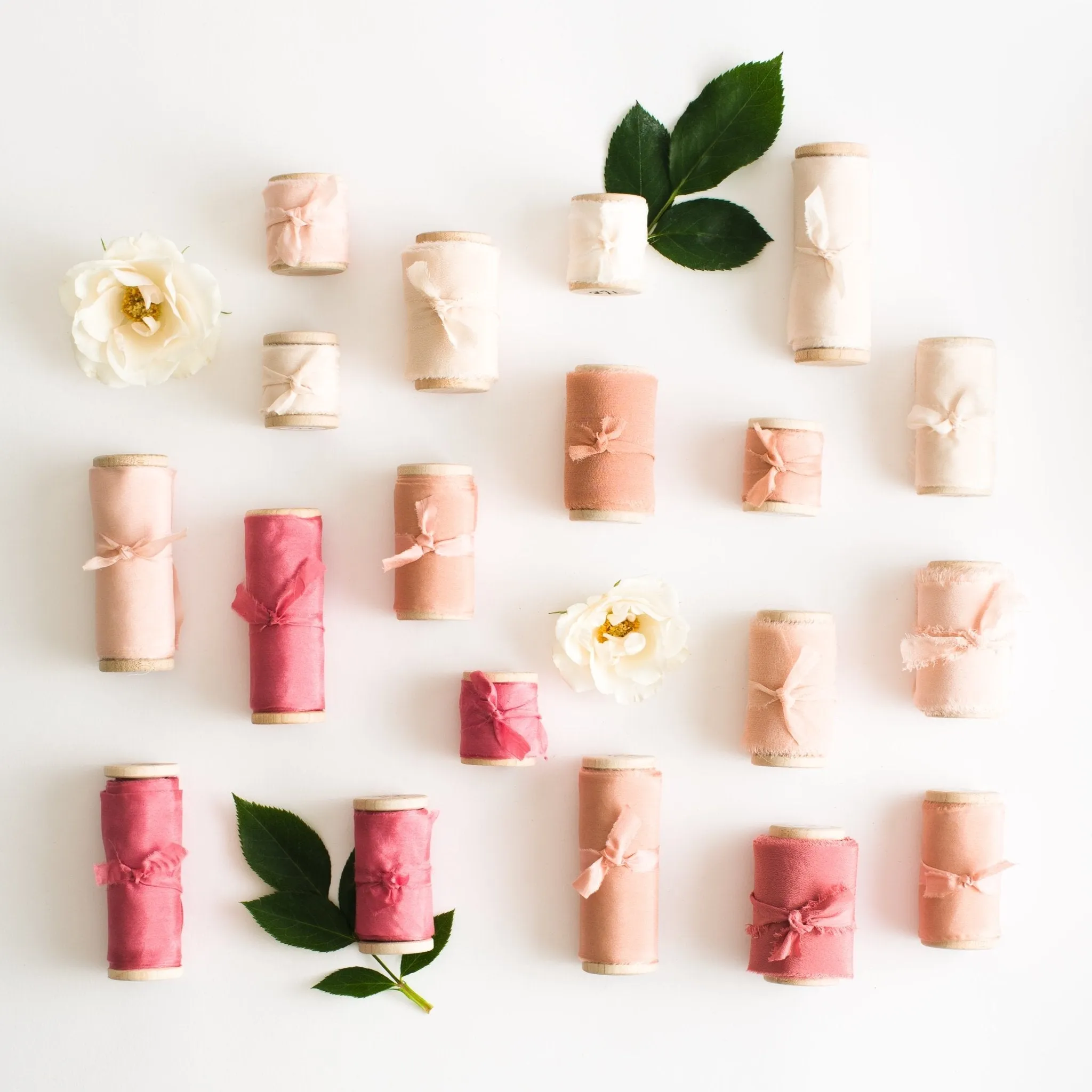 Tea Rose Crepe de Chine Silk Ribbon