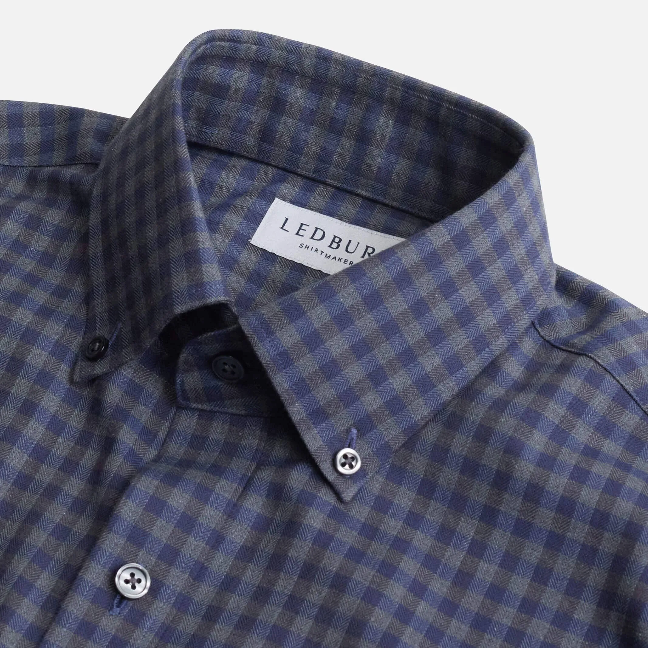 The Slate Norton Brushed Herringbone Custom Shirt