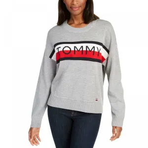 Tommy Hilfiger Women's Colorblocked Crewneck Pouch Pocket Pullover Sweater