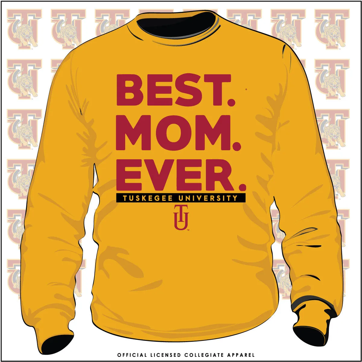 TUSKEGEE | BEST "MOM" EVER Gold Unisex Sweatshirt (**)