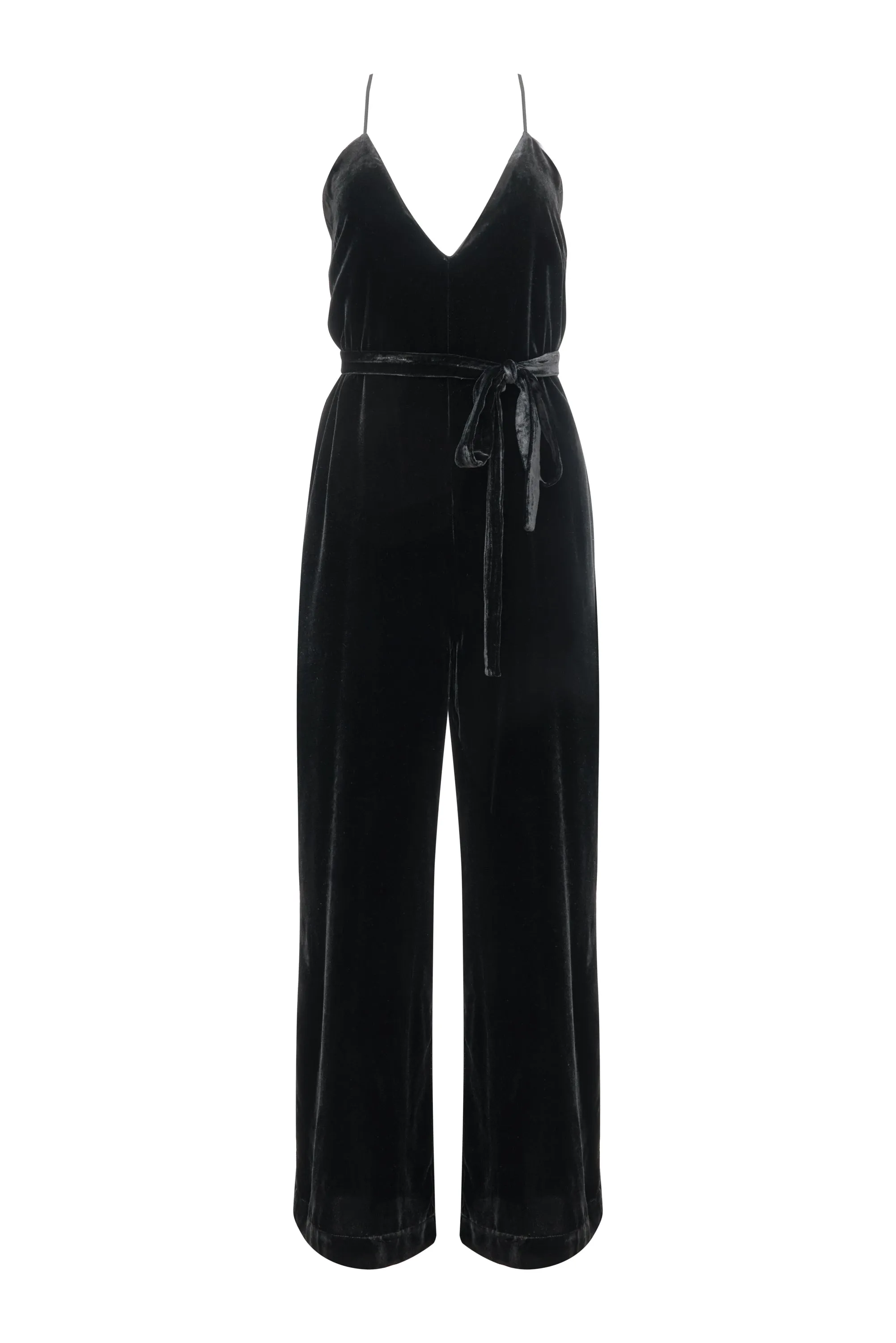Velvet Jumpsuit - Black