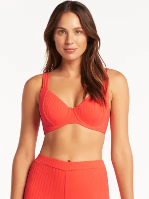Vesper C/D Underwire Cup Top in Tangerine