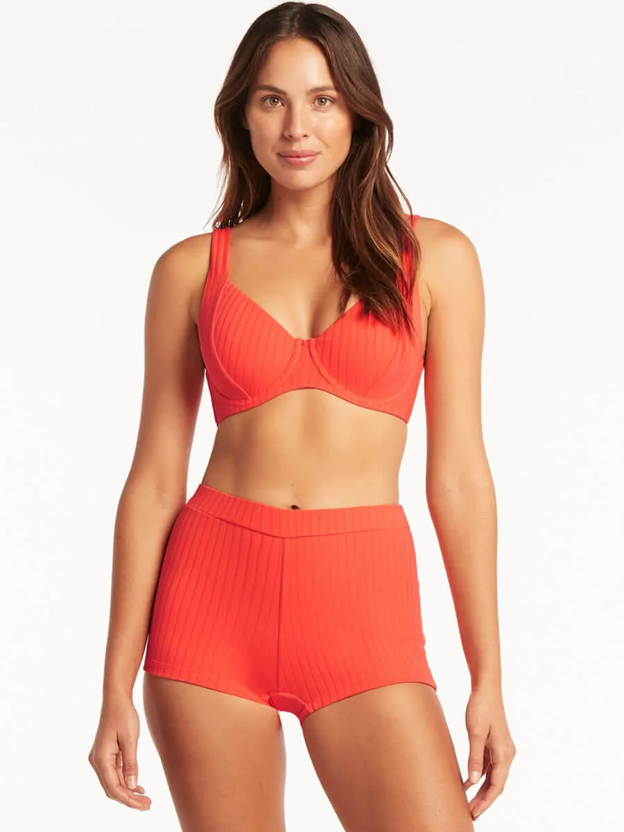 Vesper C/D Underwire Cup Top in Tangerine