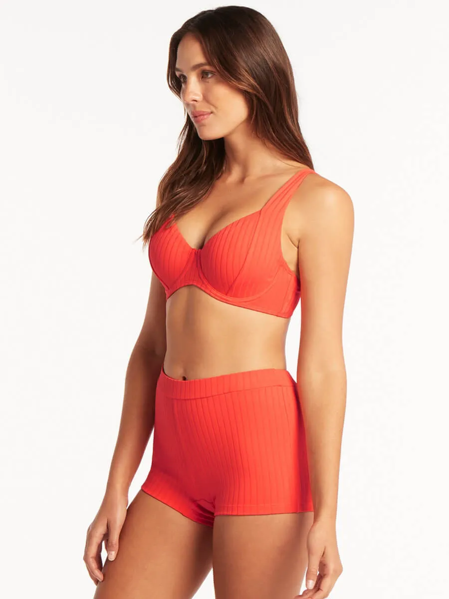 Vesper C/D Underwire Cup Top in Tangerine