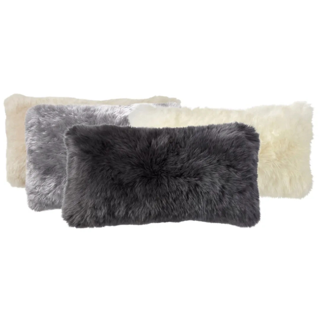 Virgin Australian Sheep Fur 12”x20” Lumbar Pillow VSF1220PLS SD