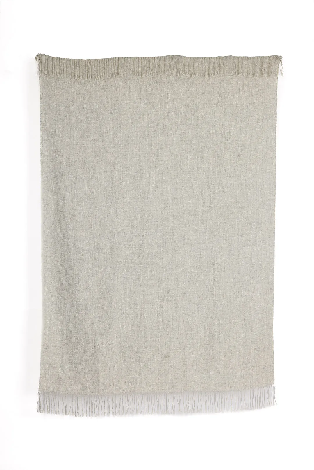 Wasi Collection - Undyed Silver Baby Alpaca Throw
