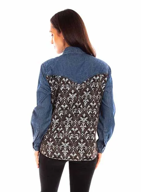 Women's Honey Creek Collection Blouse: Vintage Denim
