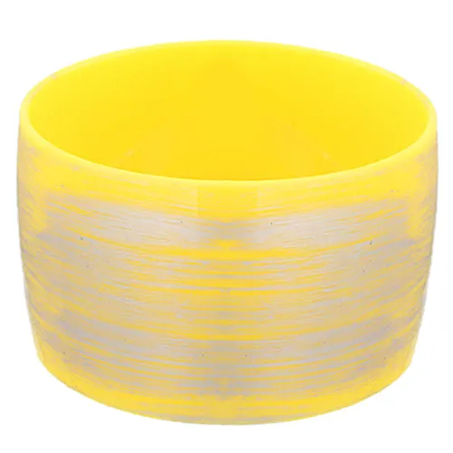 Yellow Large Wide Bangle Bracelet