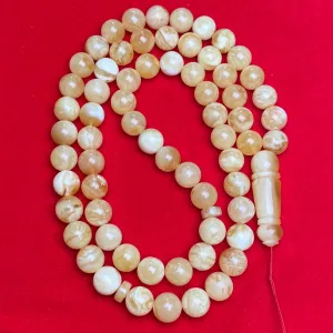 YELLOW/WHITE AMBER MISBAHA 12,7mm 80,8g