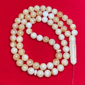YELLOW/WHITE AMBER MISBAHA 12,8mm 81,7g